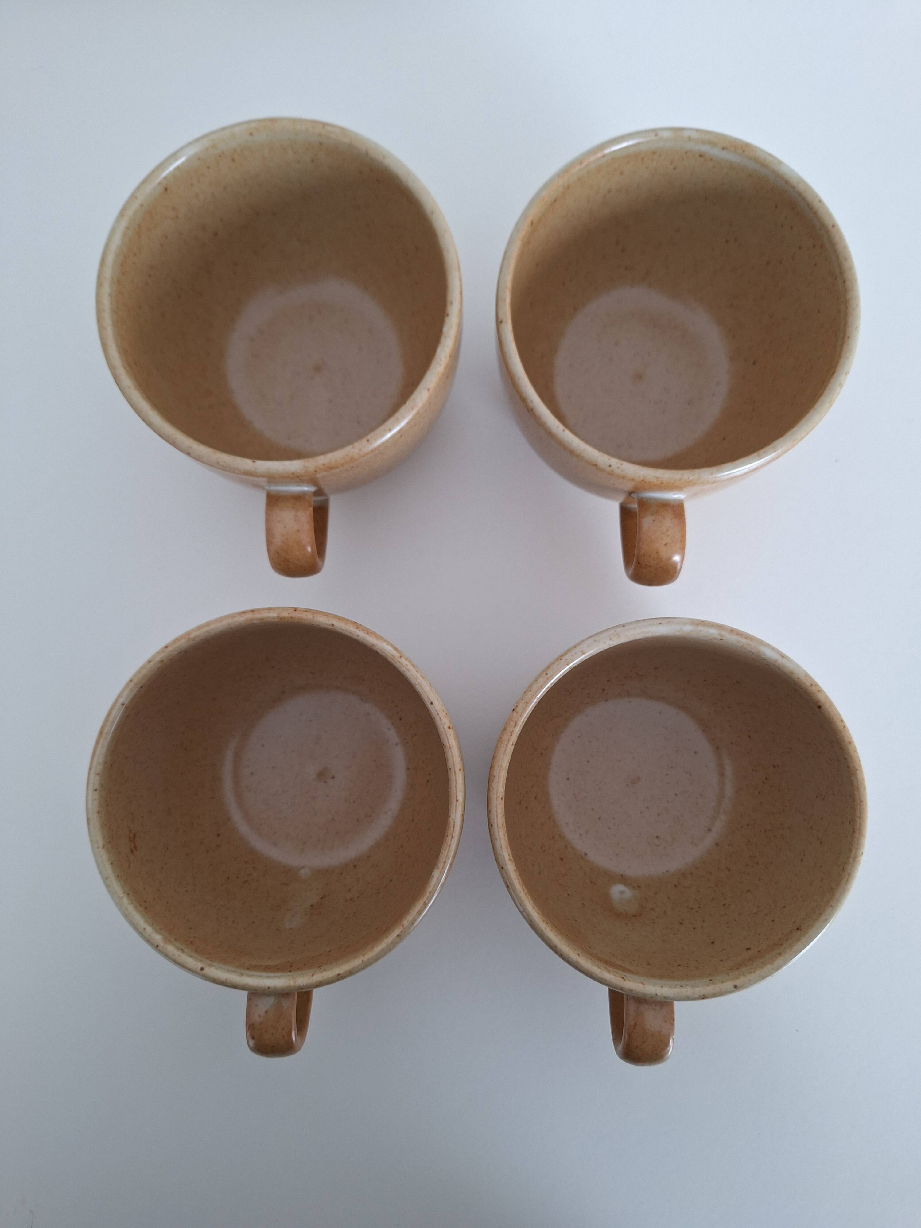 Vintage village stoneware mugs