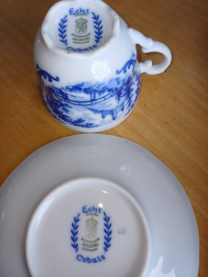 3 vintage cups and saucers