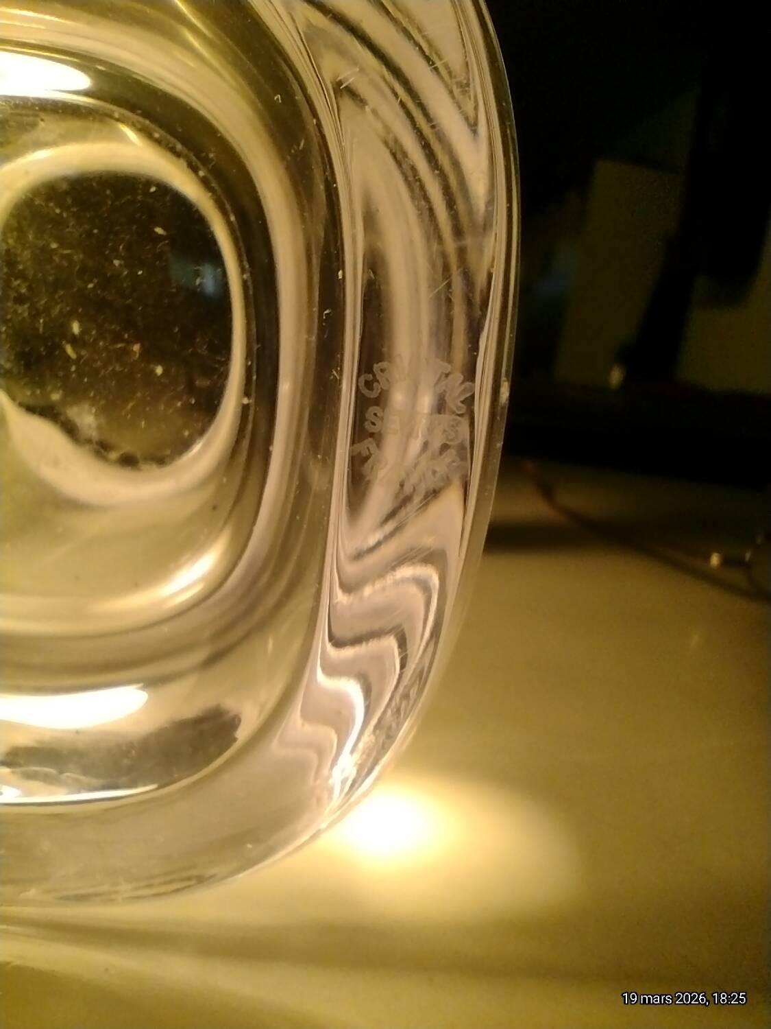 Vintage crystal ice bucket from Sèvres.
