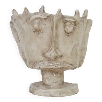 Vase Tête de maure artistique en céramique sicilienne, vase, Design, têtes de maure