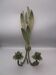Vintage "sheaf of wheat" wall candle holder in painted brass