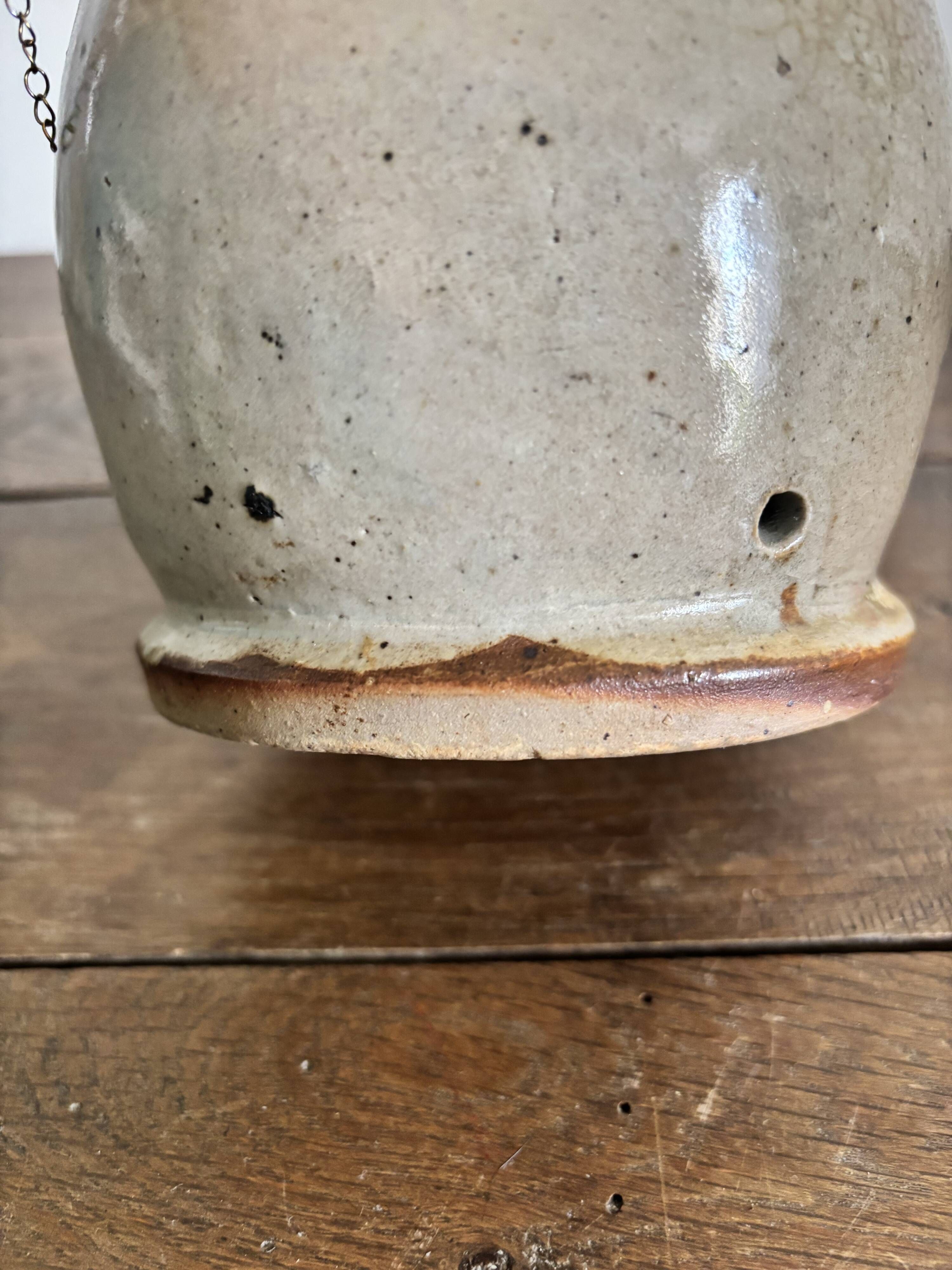 Grand vase soliflore en grès vintage