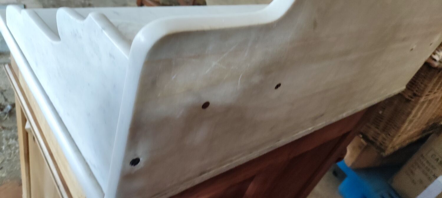 Bathroom furniture, marble and wood