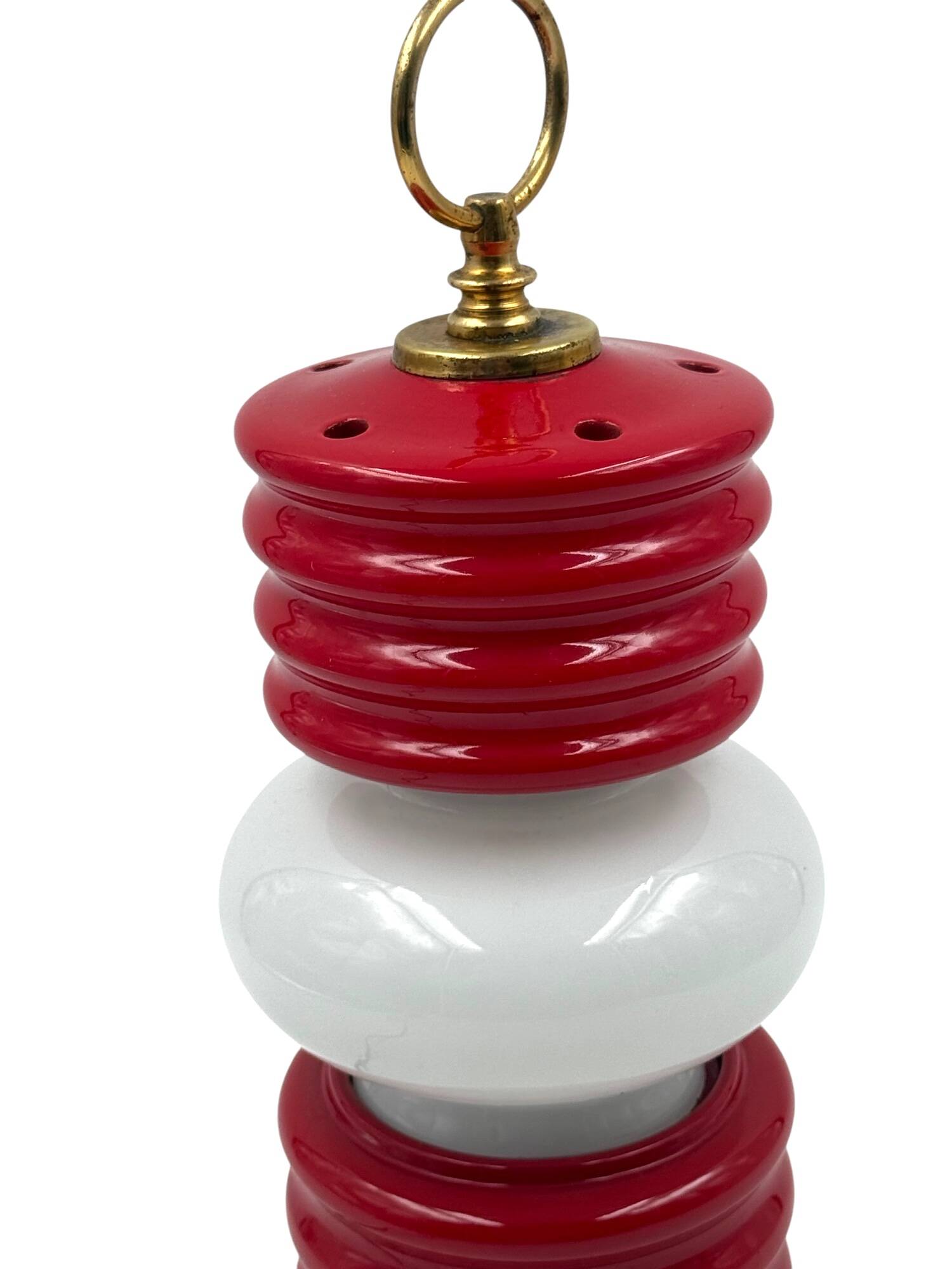 Space age lantern-shaped table lamp, Ceramiche Fiorentine Italy, 1970s