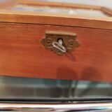 Small old wooden box with customizable key