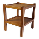 Solid pine side table - 1970s