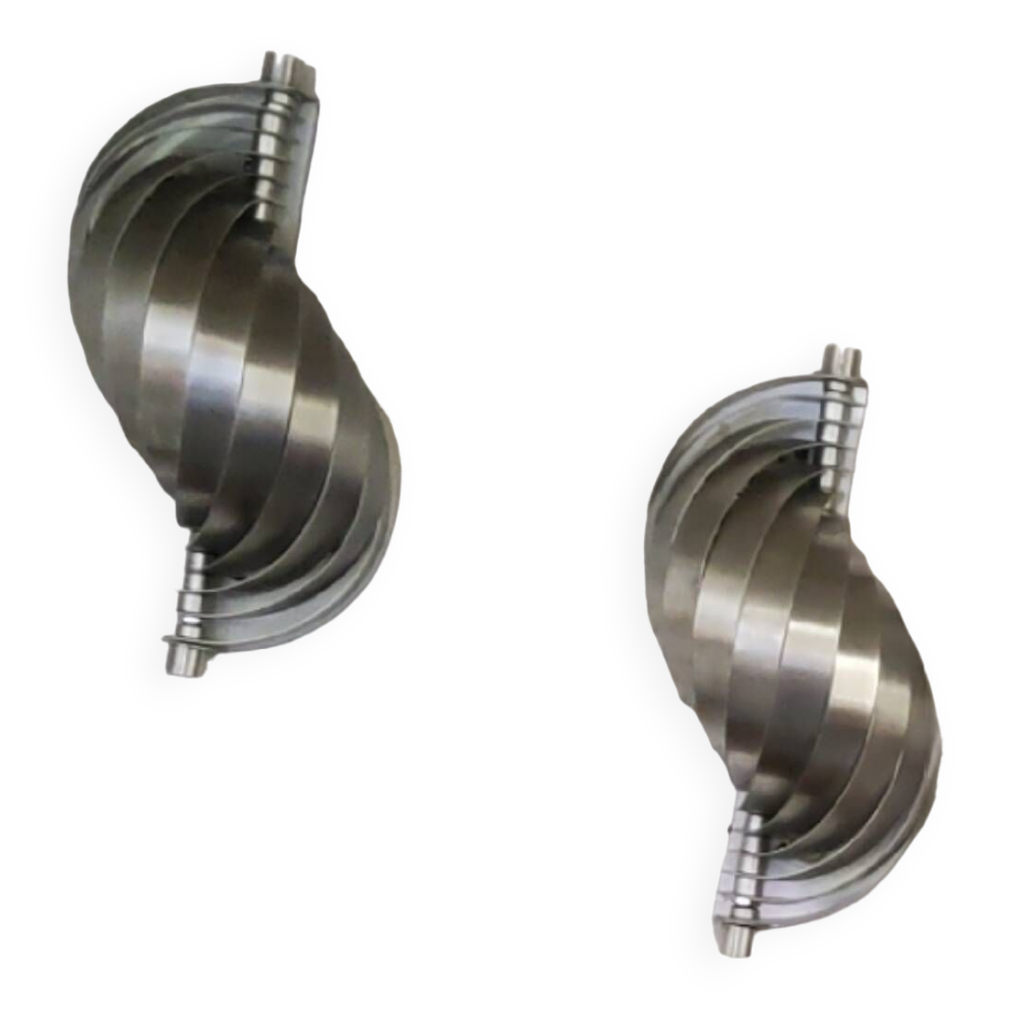 Pair of spiral wall lights 1970
