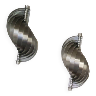 Pair of spiral wall lights 1970