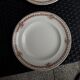 Set of 6 vintage flat plates, 23 cm, Longwy brand, Mireille pattern.