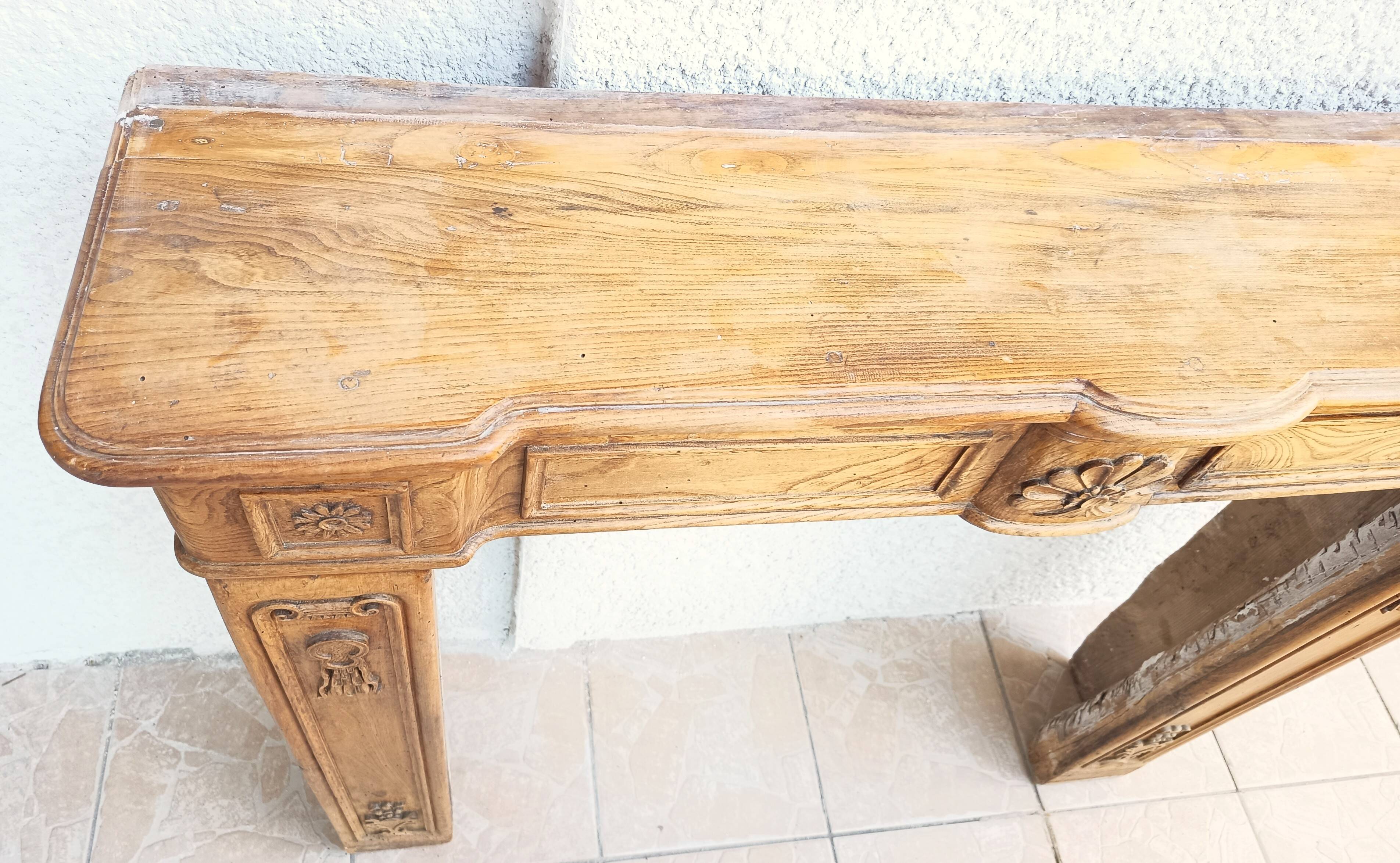 Oak mantelpiece