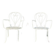Pair of armchairs wrought iron garden chairs French iron armchairs 1950