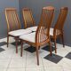 Set of 4 Kai Kristiansen dining chairs 1960s  in White Boucle