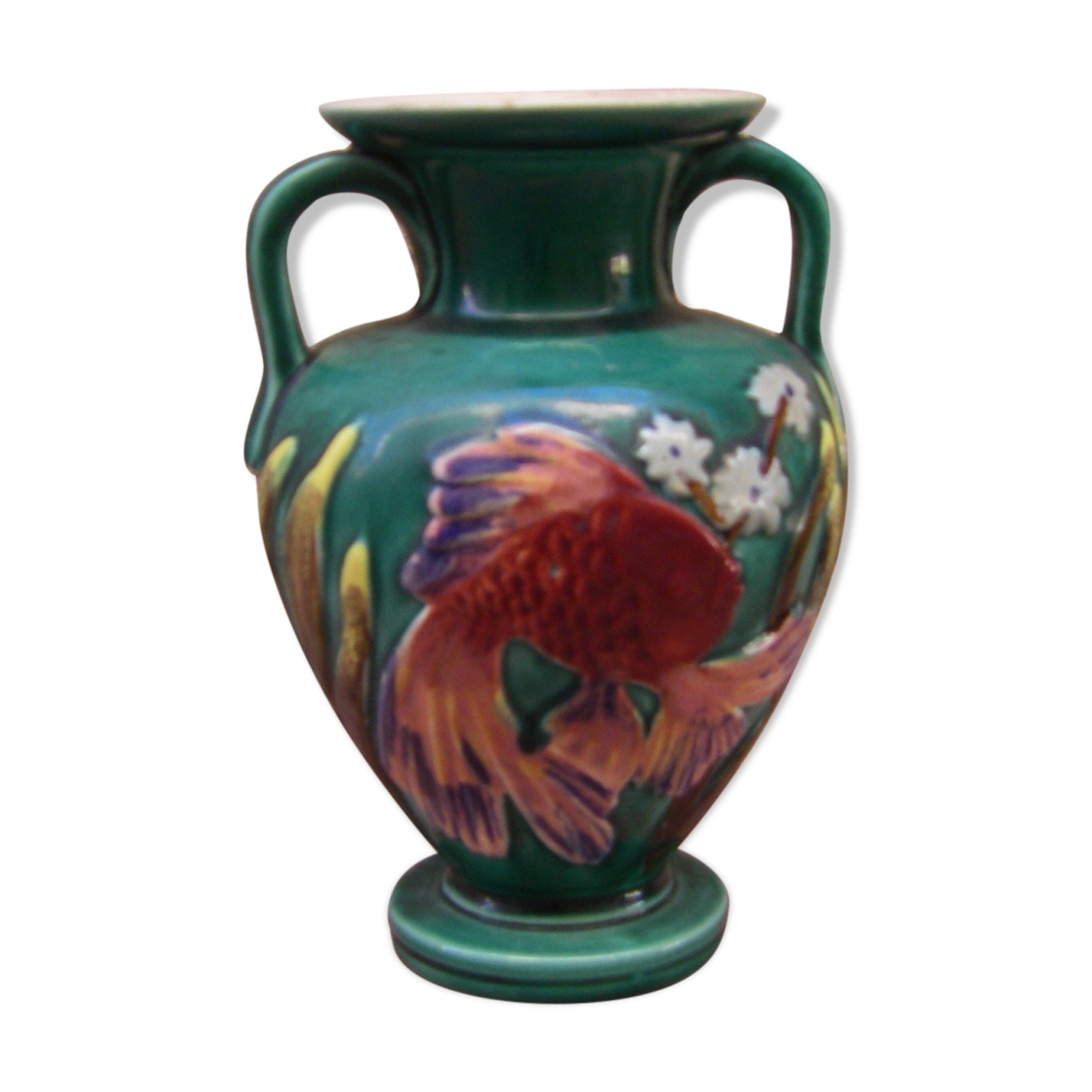 Vintage vase "fish decoration"