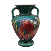 Vase vintage "décor aux poissons"
