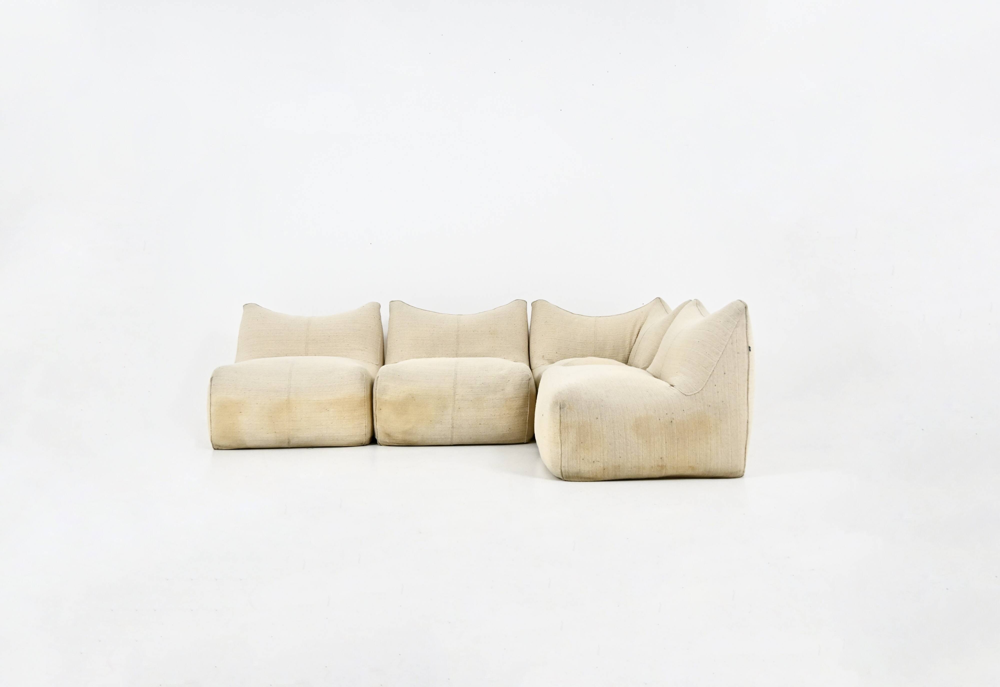 Modular canapé "Le Bambole" by Mario Bellini for B&B Italia, 1970s.
