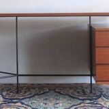 Bureau en acajou et métal par ARP - Motte, Mortier, Guariche, France 1956