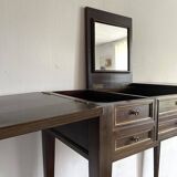 Dressing table, Louis XVI style mahogany side desk