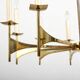 High Quality Ten Armed Brass Chandelier 1960s.