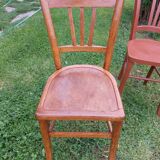 5 wooden bistro chairs
