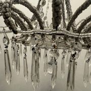 Suspension vintage en perles de cristal italiennes des années 1960