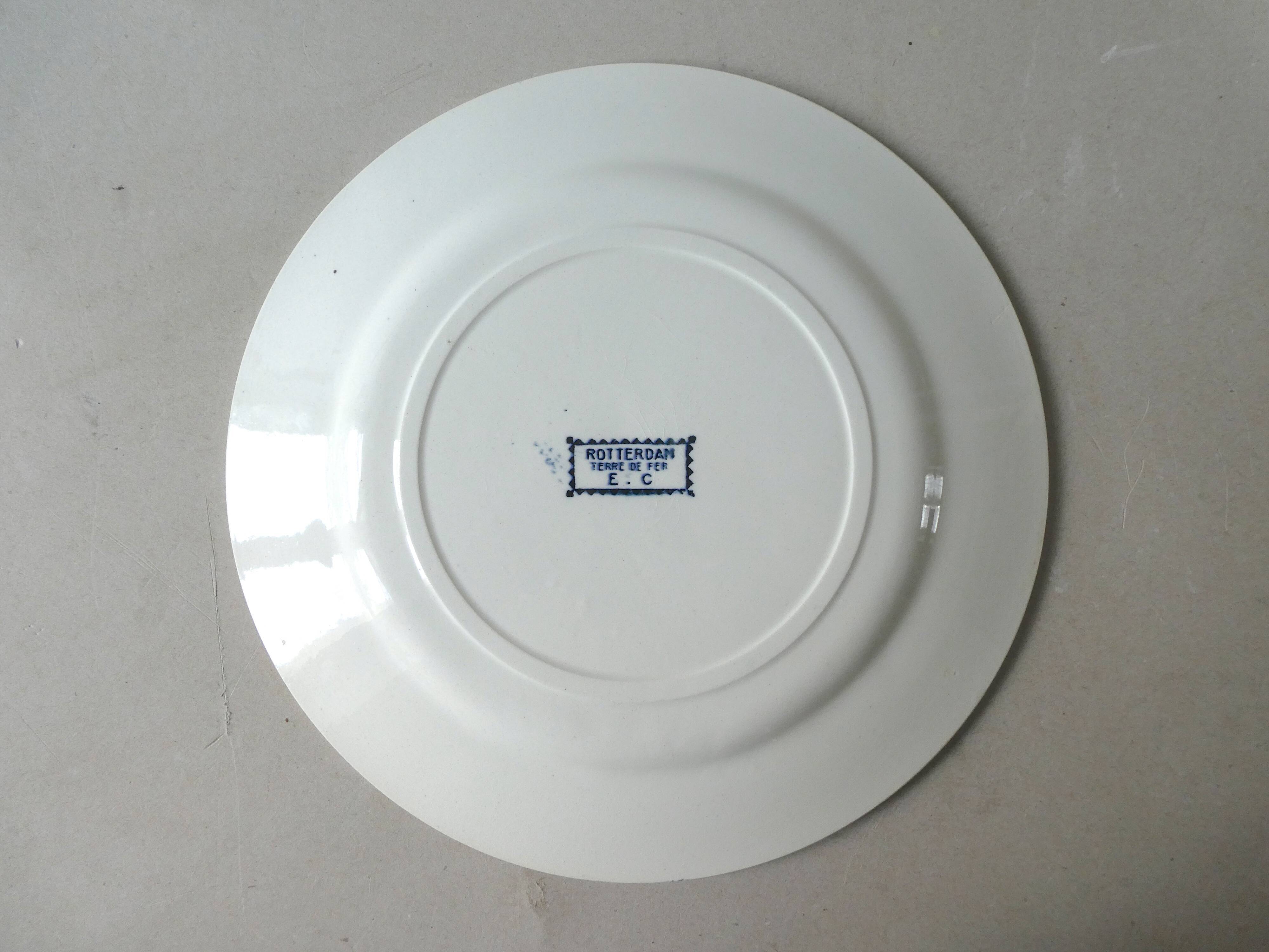 Dish  iron Earth model Rotterdam, blue decoration