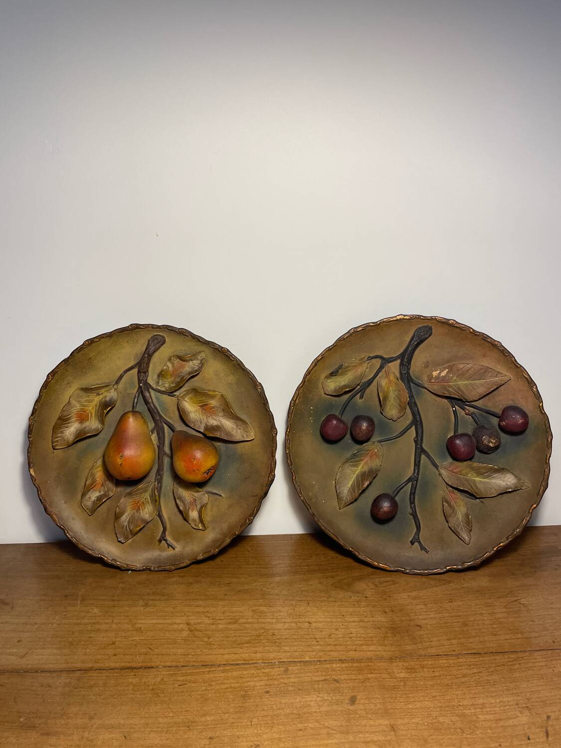 2 wall plates circa 1900