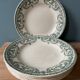 Set of 6 flat plates Terre de Fer, Digoin Sarreguemines, Garland model