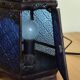 Blue hexagonal Moroccan lantern table lamp