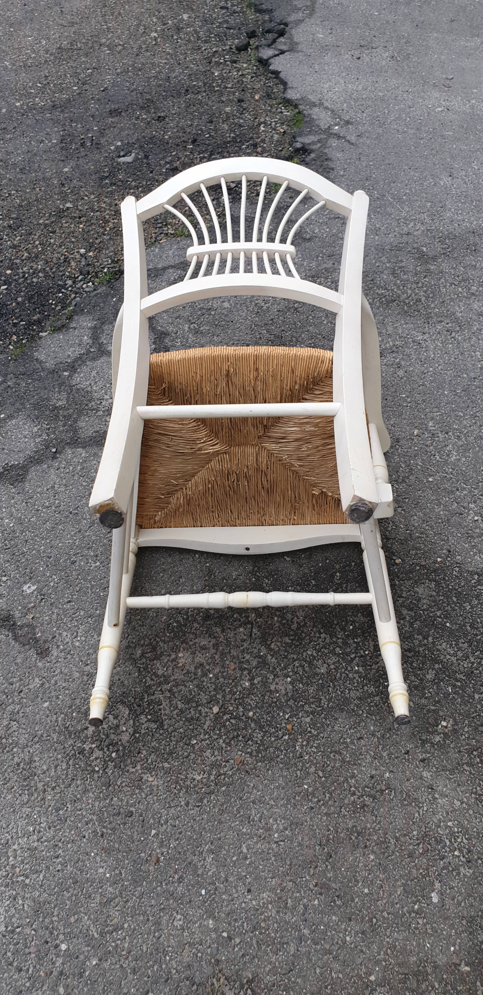 Straw armchair