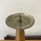 Pair of hammered metal candlesticks