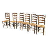 popup selency Materials - Set of 6 Straw Chairs