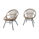 Pair of vintage rattan armchair