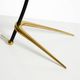 Large Kalmar Mid-Century tripod brass table lamp with a new fabric shade