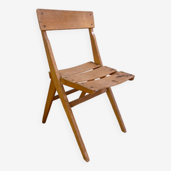 Chaise scandinave vintage en bois pour enfant