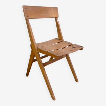 Scandinavian vintage wooden chair for children