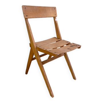 Scandinavian vintage wooden chair for children
