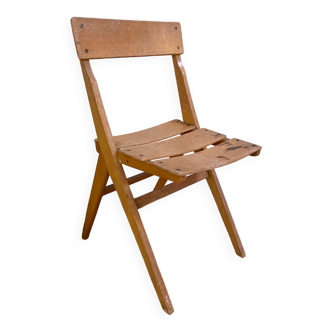 Chaise scandinave vintage en bois pour enfant