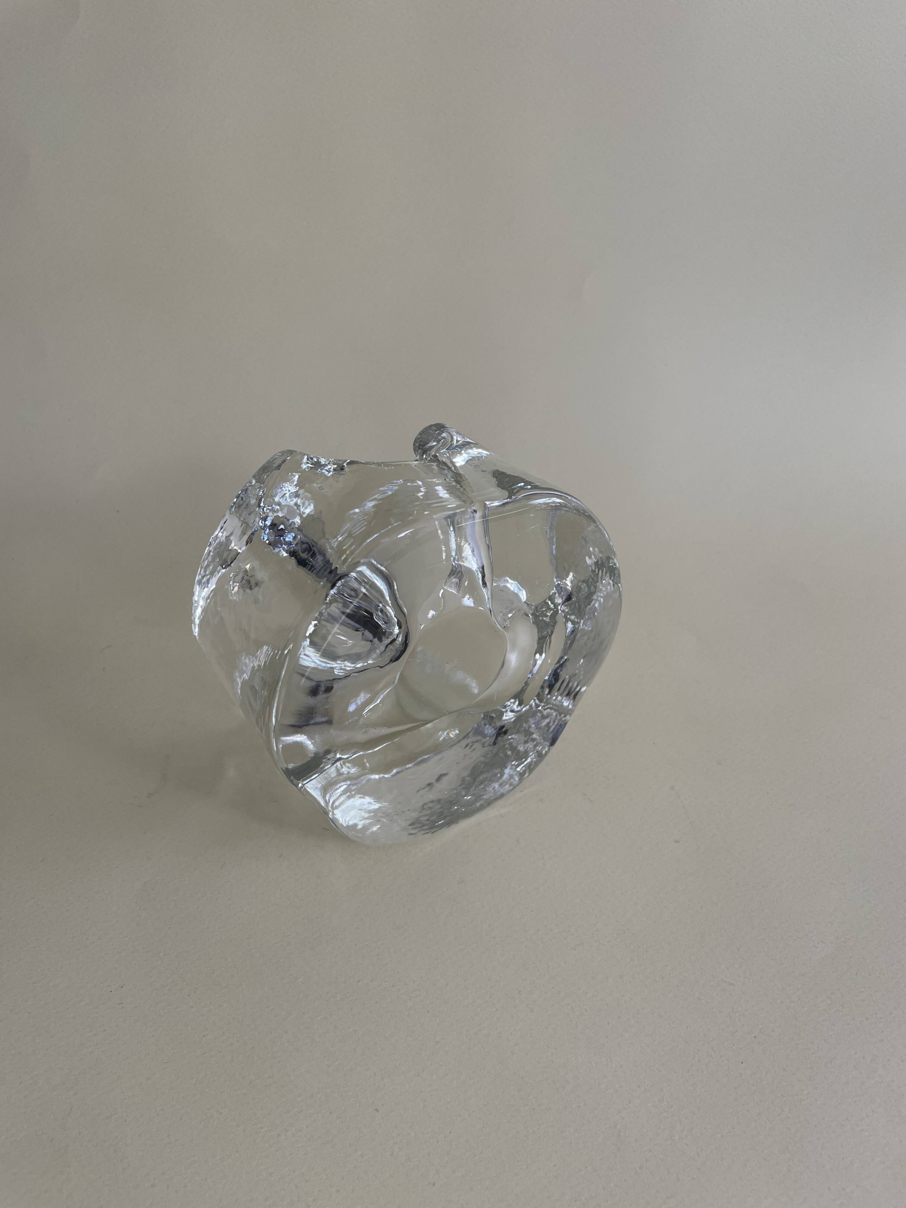 Brutalist Glass Candle Holder