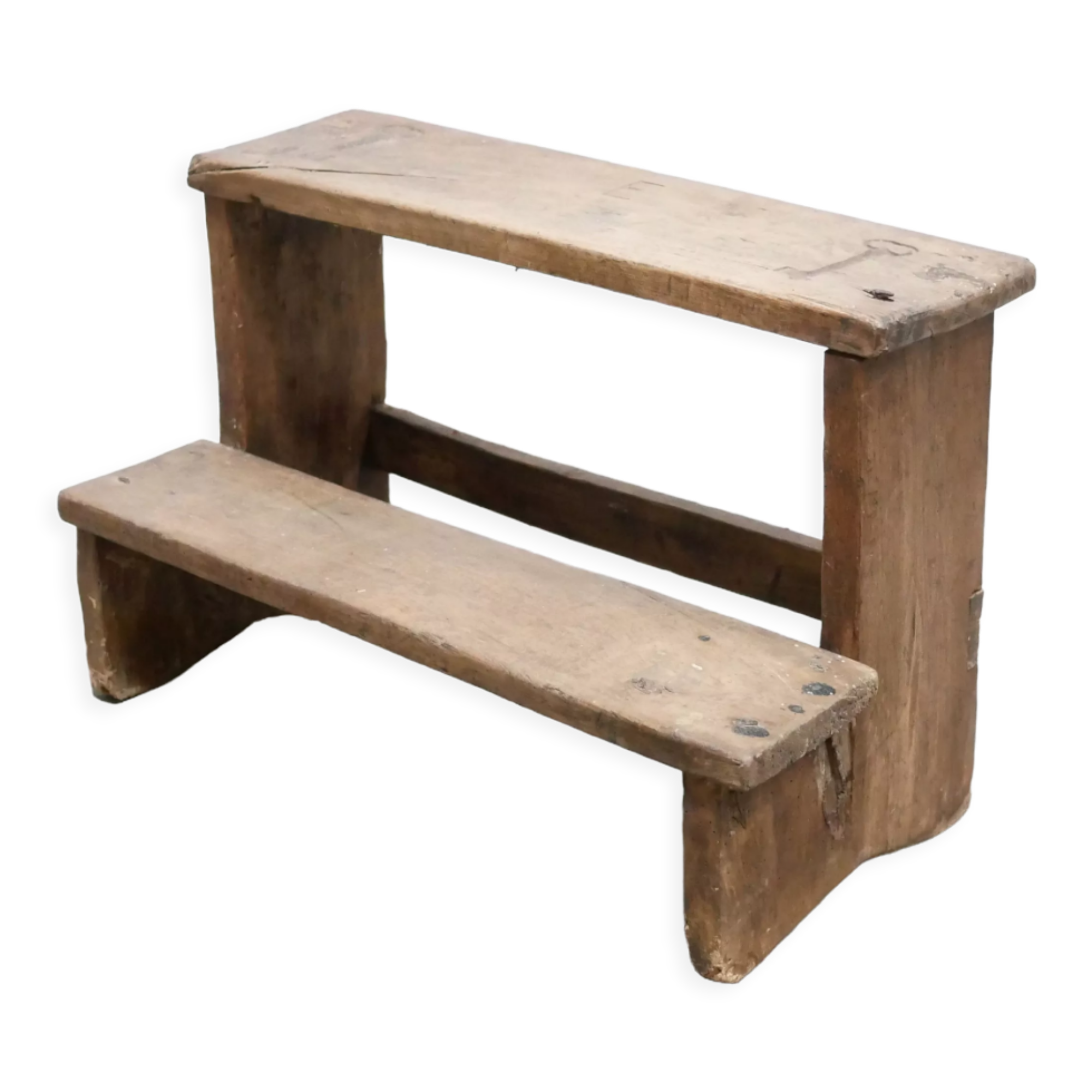 Workshop step, antique wooden stool