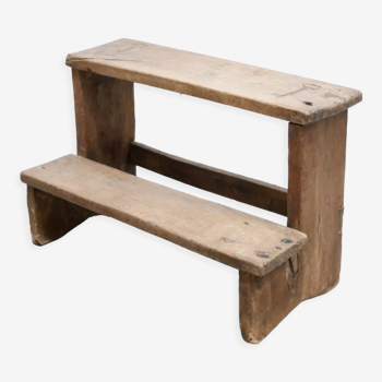 Workshop step, antique wooden stool