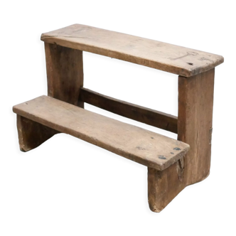 Workshop step, antique wooden stool