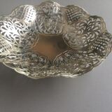 Silver metal bread basket