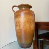 Brown enamelled ceramic vase W. Germany