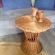 Wicker side table