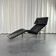 Skye Chaise Longue in Black Leather by Tord Björklund for Ikea, Sweden, 1980