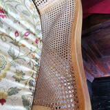 Vintage English sofa in caning