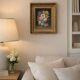 Old painting still life with flowers – oil on canvas – gilded frame