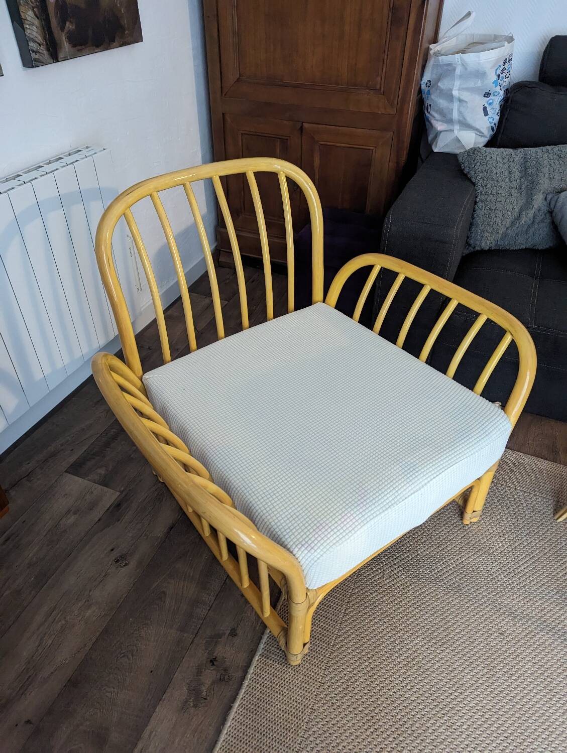 Rattan armchair from Maison Maugrion