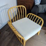 Rattan armchair from Maison Maugrion