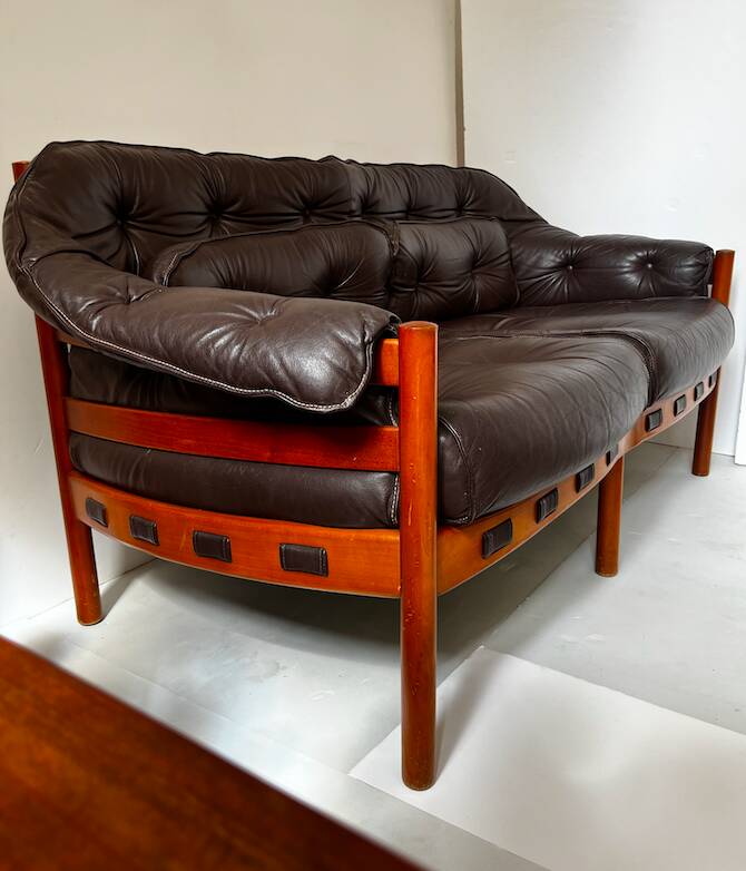 2/3-seater canapé Arne Norrell for COJA Sweden in leather